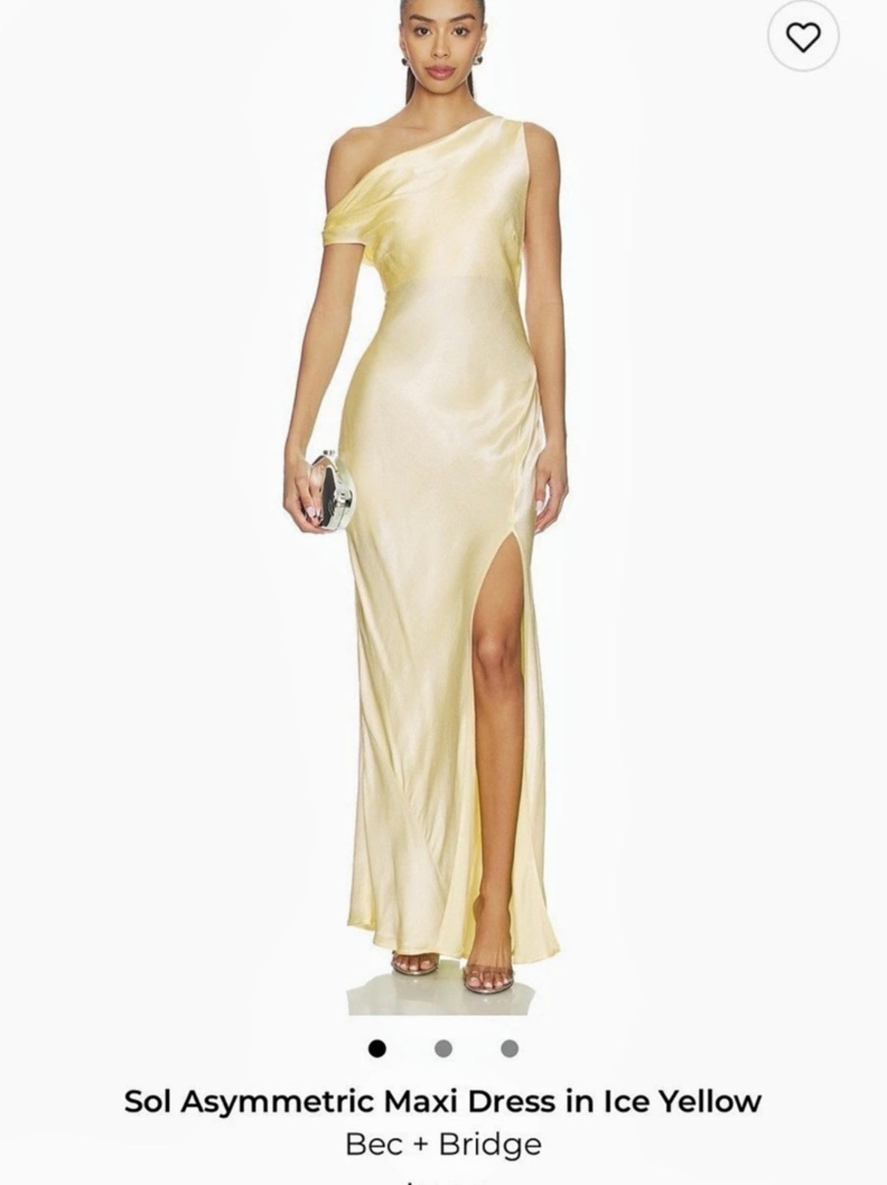 BEC + BRIDGE Sol Asymmetric Maxi Dress in Yellow